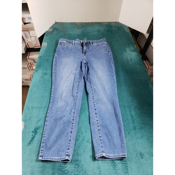 Talbots Jeans Size 4 Womens Blue Stretch Pants Ladies Mid Rise Jegging Crop - Picture 1 of 12